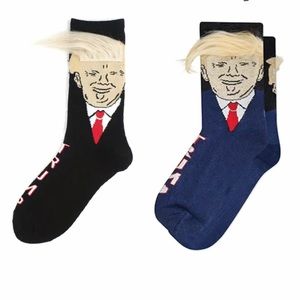 Funny TRUMP Socks With HAIR!!